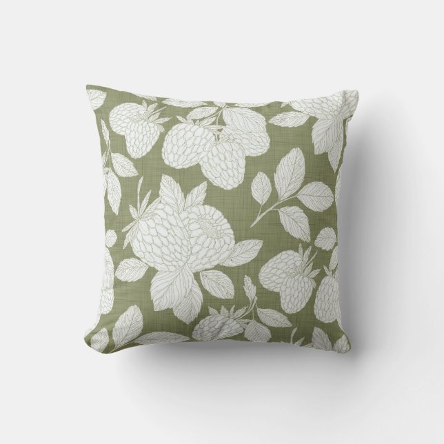 Cojín Decorativo Pillow de hoja de Berry etéreo (Anverso)