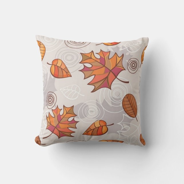 Cojín Decorativo Pillow de hojas de otoño (Anverso)