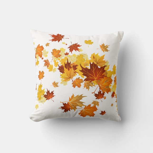 Cojín Decorativo Pillow de hojas de otoño (Anverso)