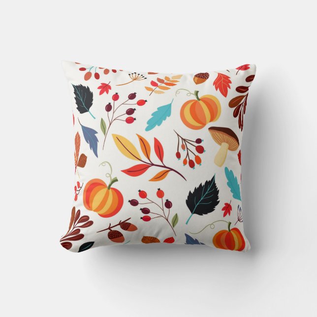 Cojín Decorativo Pillow de hojas de otoño (Anverso)