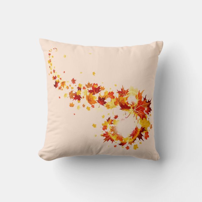 Cojín Decorativo Pillow de hojas de otoño (Anverso)