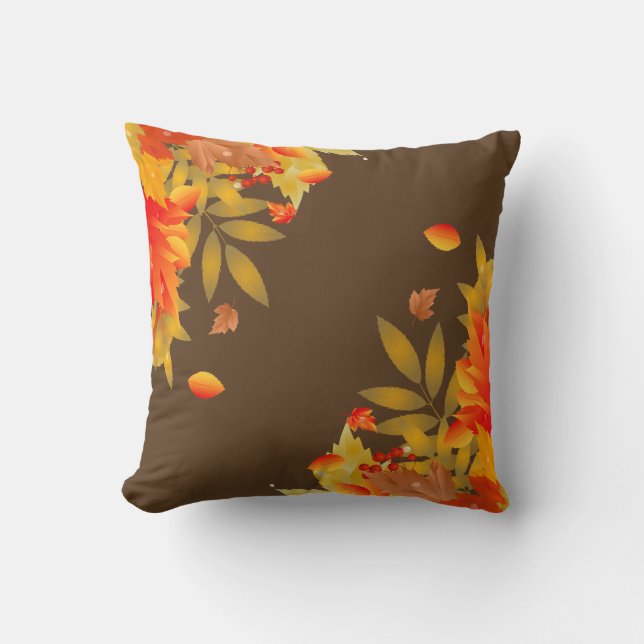 Cojín Decorativo Pillow de hojas de otoño (Anverso)