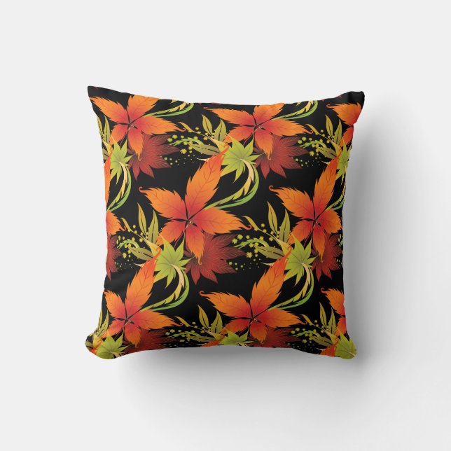 Cojín Decorativo Pillow de hojas de otoño (Anverso)