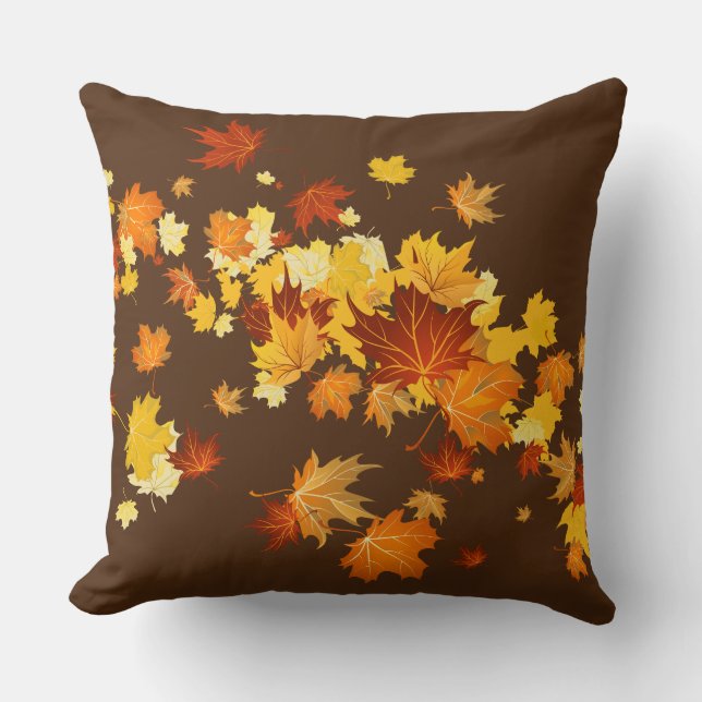 Cojín Decorativo Pillow de hojas de otoño (Anverso)