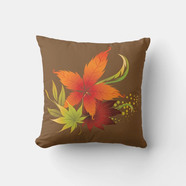 Cojín Decorativo Pillow de hojas de otoño (Anverso)