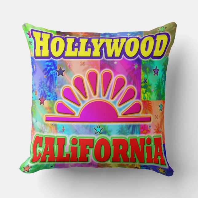 Cojín Decorativo Pillow de Hollywood Sun & Palms (Anverso)