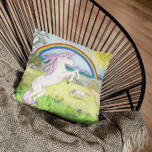 Pillow de jardín de unicornio