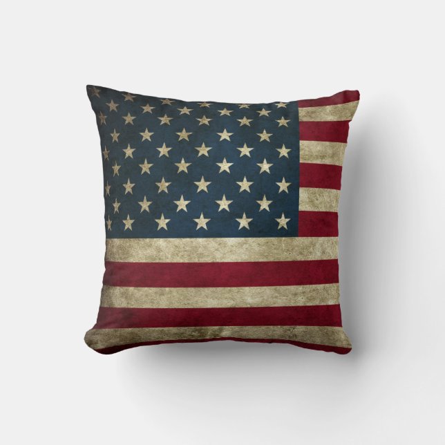 Cojín Decorativo Pillow de la bandera estadounidense galardonada co (Anverso)