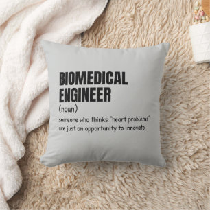 Cojín Decorativo Pillow de la cita graciosa de ingeniero biomédico