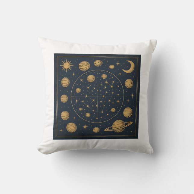 Cojín Decorativo Pillow de la constelación de galaxia (Anverso)