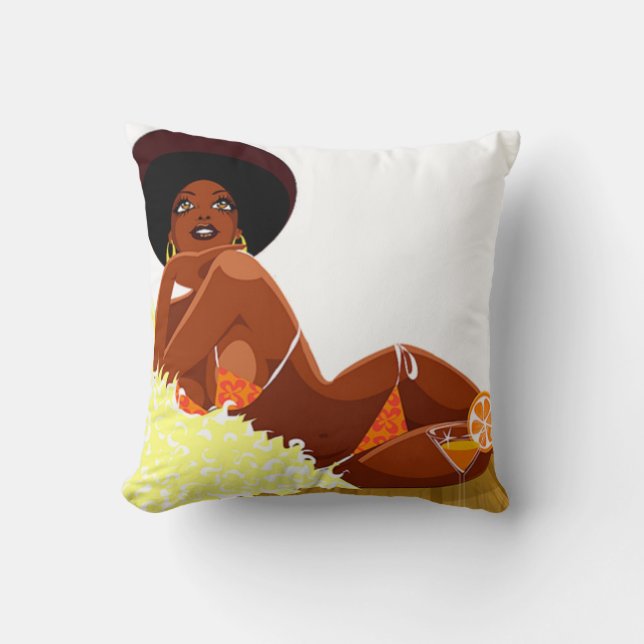 Cojín Decorativo Pillow de la diosa africana (Anverso)
