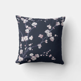 Cojín Decorativo Pillow de la flor de cerezo de medianoche