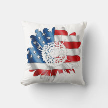 Pillow de la flor estadounidense