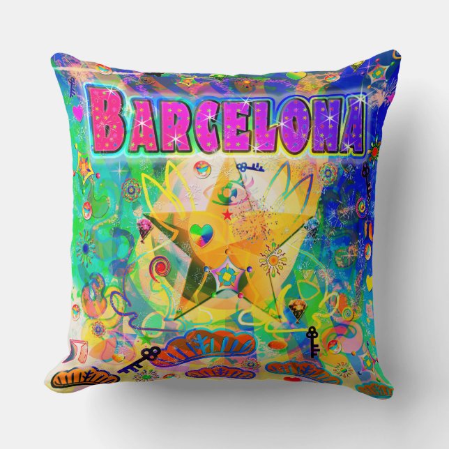 Cojín Decorativo Pillow de la Hora Epoch de Barcelona (Anverso)