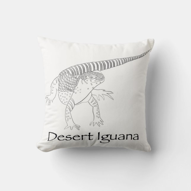 Cojín Decorativo Pillow de la iguana del desierto (Anverso)