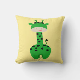 Cojín Decorativo Pillow de la jirafa verde