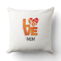 Pillow de la mamá del amor del corazón de Lover