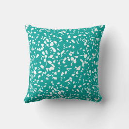 Cojín Decorativo Pillow de la moderna Terrazzo Aqua de mediados del