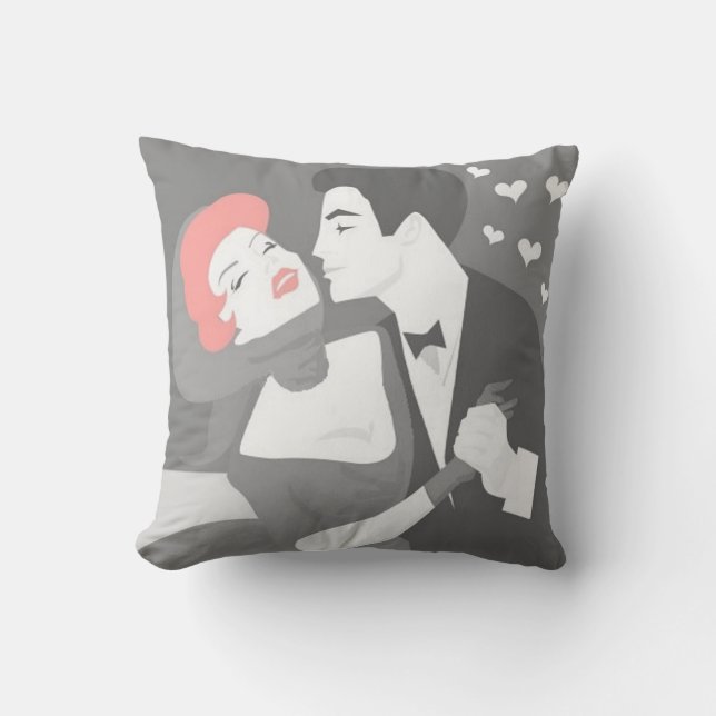 Cojín Decorativo Pillow de la pareja retro (Anverso)