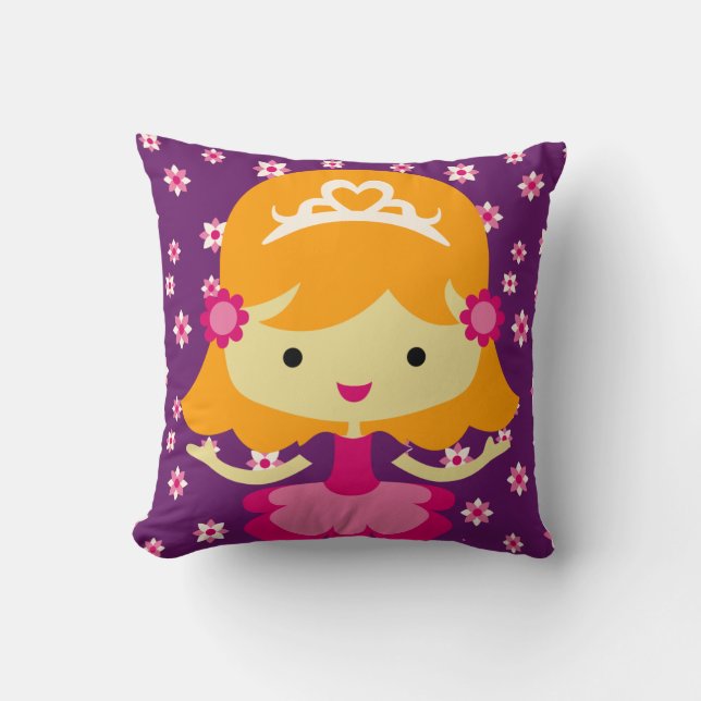 Cojín Decorativo Pillow de la pequeña princesa rubia (Anverso)