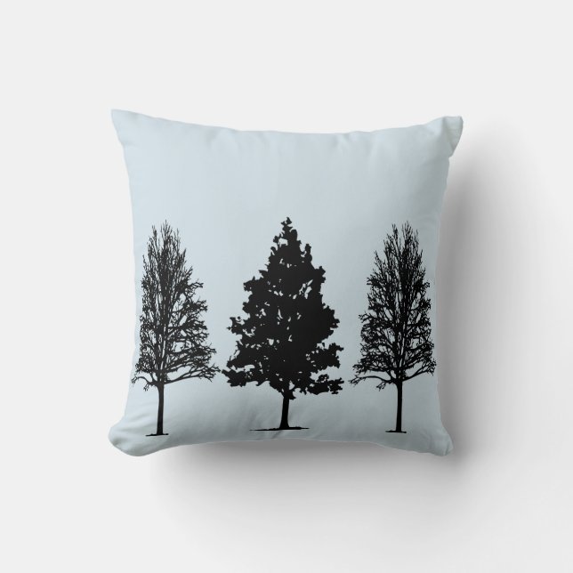 Cojín Decorativo Pillow de la silueta de árbol (Anverso)