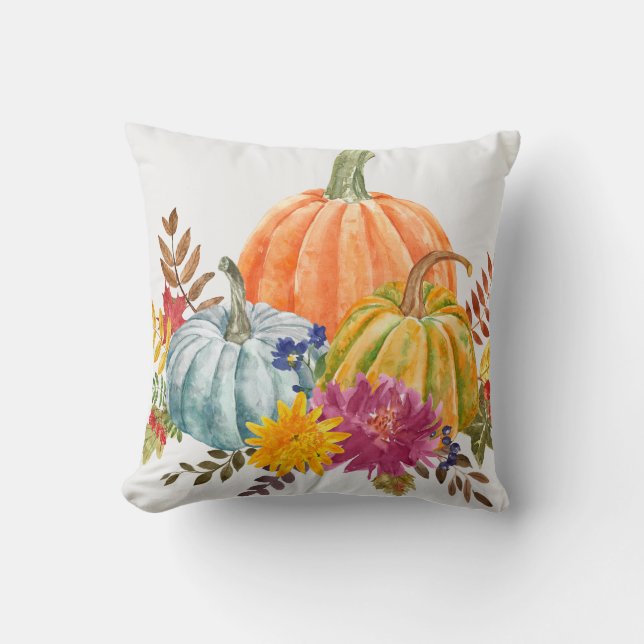 Cojín Decorativo Pillow de las calabazas acuáticas otoñales (Anverso)