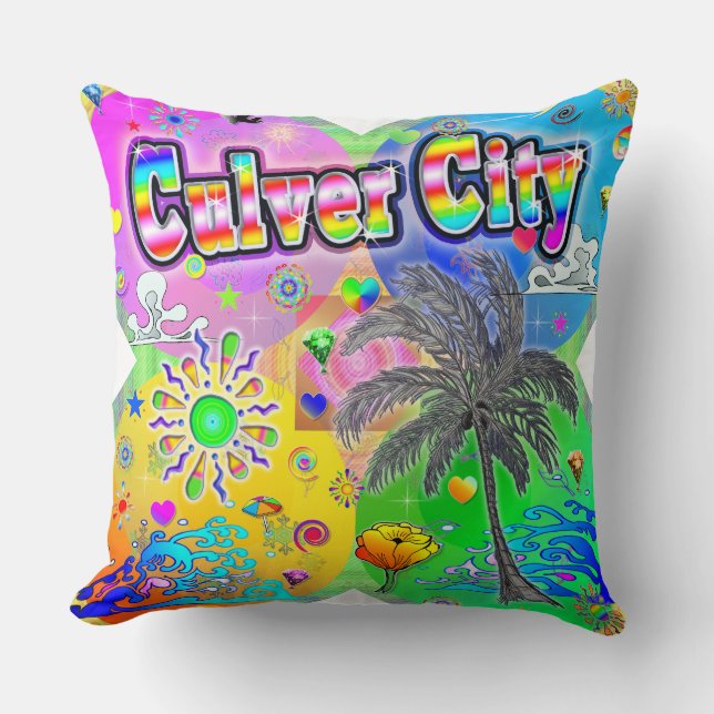 Cojín Decorativo Pillow de las estaciones de Culver CIty Quadro (Anverso)
