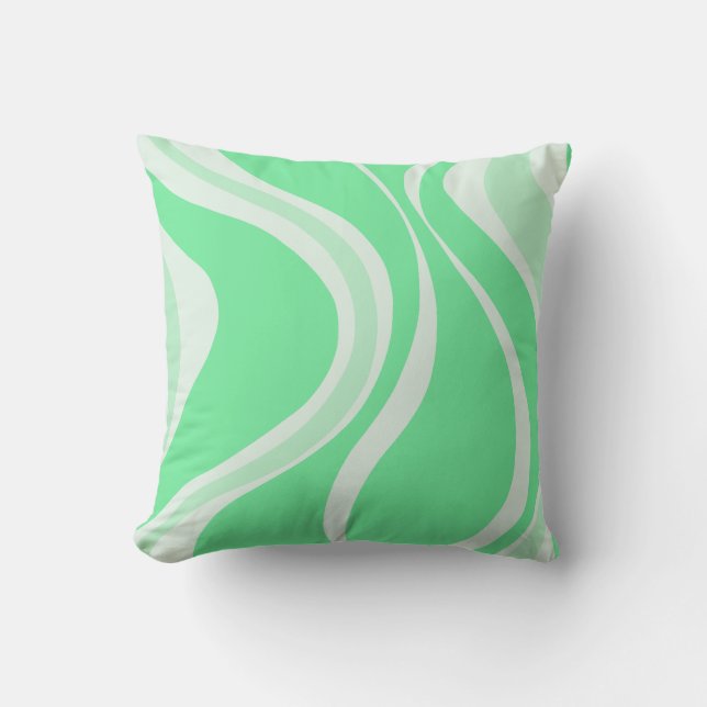 Cojín Decorativo Pillow de las olas verdes (Anverso)