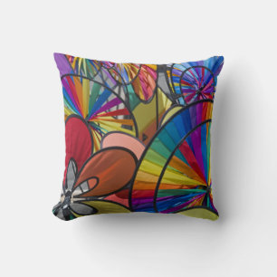 Cojín Decorativo Pillow de las ruedas de pinza coloridas