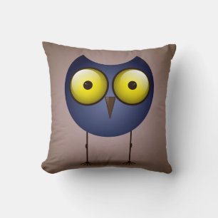 Cojín Decorativo Pillow de Lechuza Azul Ojo Grande