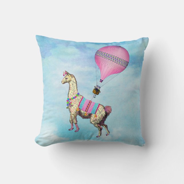 Cojín Decorativo Pillow de Llama Voladora (Anverso)
