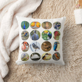 Cojín Decorativo Pillow de los amantes de las aves de 16" x 16"