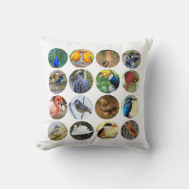 Cojín Decorativo Pillow de los amantes de las aves de 16" x 16"