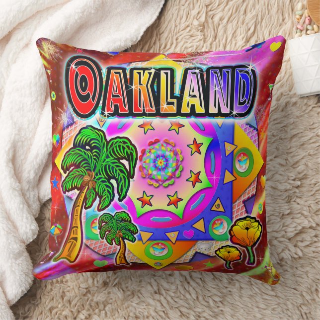 Cojín Decorativo Pillow de los amigos tropicales de Oakland (Manta)