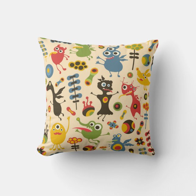 Cojín Decorativo Pillow de los monstruos felices (Anverso)