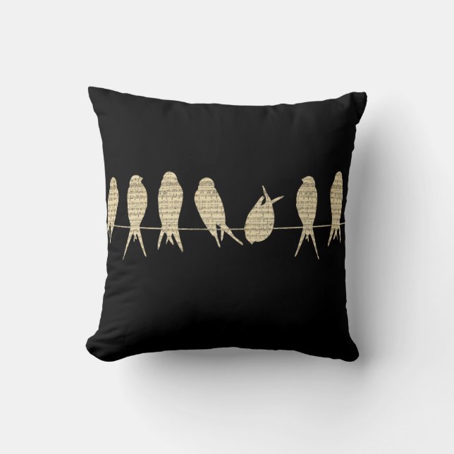 Cojín Decorativo Pillow de los pájaros musicales (Anverso)