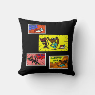 Cojín Decorativo Pillow de los PANELES DE COMIC DE SUPERHERO MEDIO