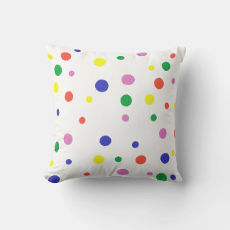 Cojín Decorativo Pillow de los puntos de polka coloridos