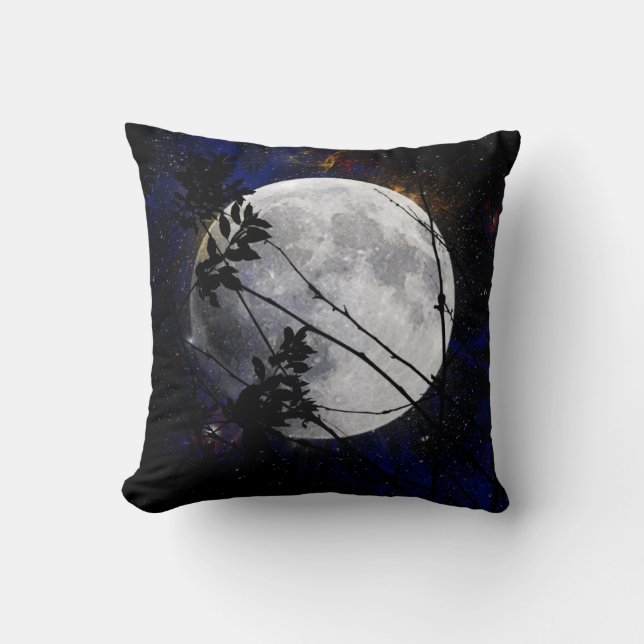 Cojín Decorativo Pillow de luna y estrellas (Anverso)