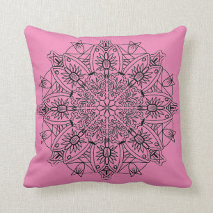 Cojín Decorativo Pillow de Mandala rosa