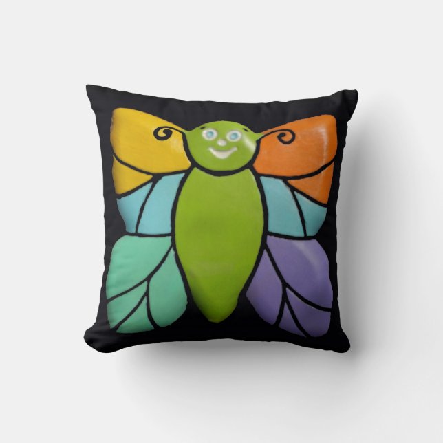 Cojín Decorativo Pillow de mariposa (Anverso)