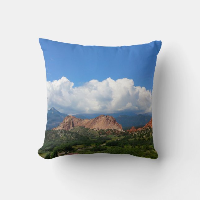 Cojín Decorativo Pillow de montaña nublada (Anverso)