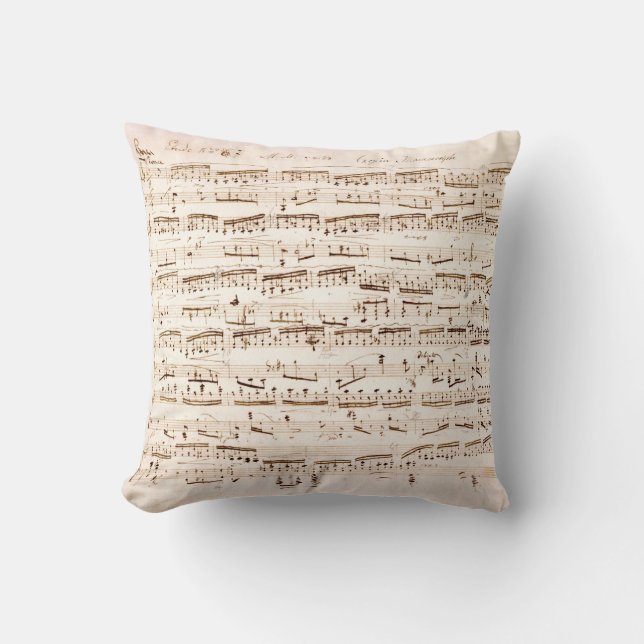 Cojín Decorativo Pillow de música chopin (Anverso)