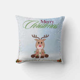 Cojín Decorativo Pillow de Navidades de renos cortos