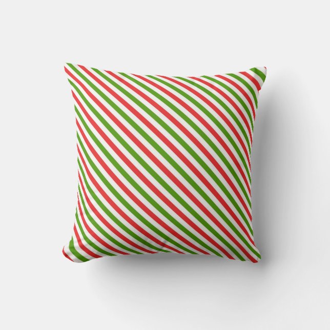 Cojín Decorativo Pillow de Navidades rojos blancos y verdes (Anverso)