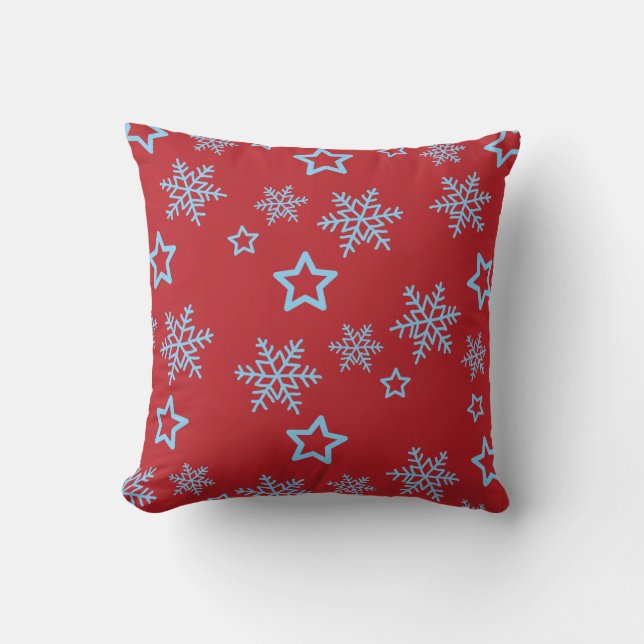 Cojín Decorativo Pillow de nevada estrellada nocturna (Anverso)