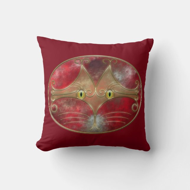 Cojín Decorativo Pillow de ojos de gato (Anverso)