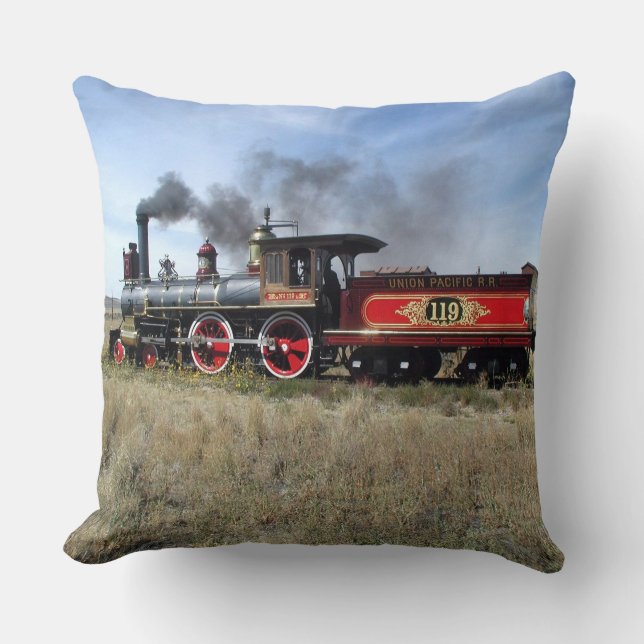 Cojín Decorativo Pillow de opciones de imagen del tren 17-20 (Anverso)