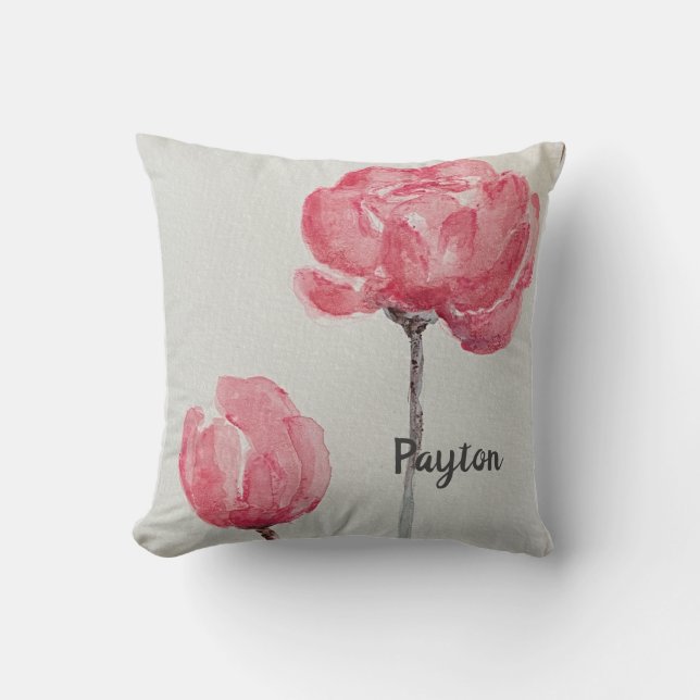 Cojín Decorativo Pillow de peonis (Anverso)