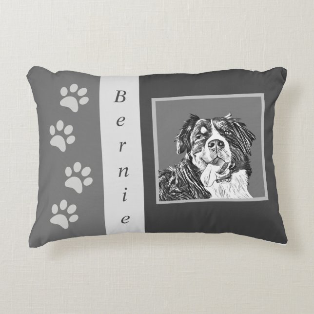 Cojín Decorativo Pillow de perro de montaña de Berné (Anverso)